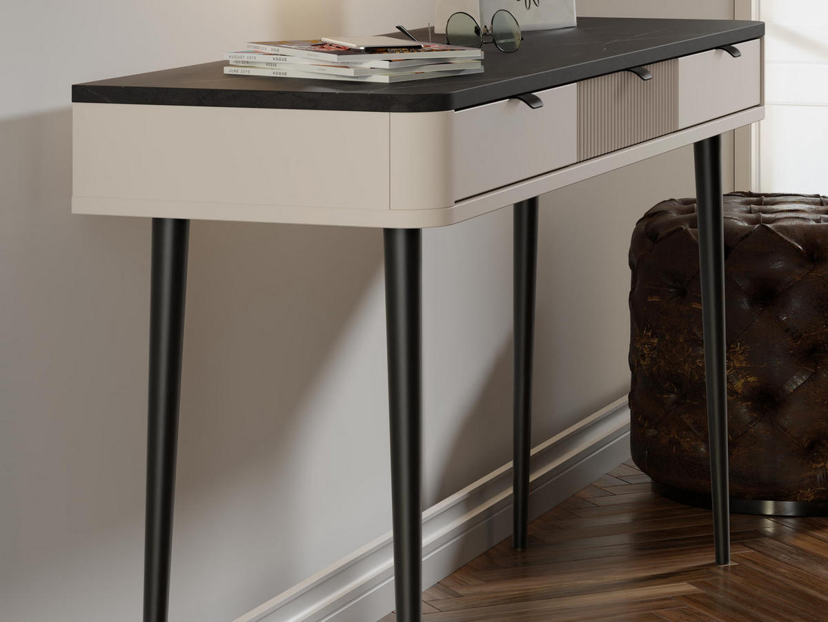 COUCHTISCH Marly RE16 - Kaschmir/Goldfarben, Holzwerkstoff/Metall (60/100/42cm) - MIRJAN24