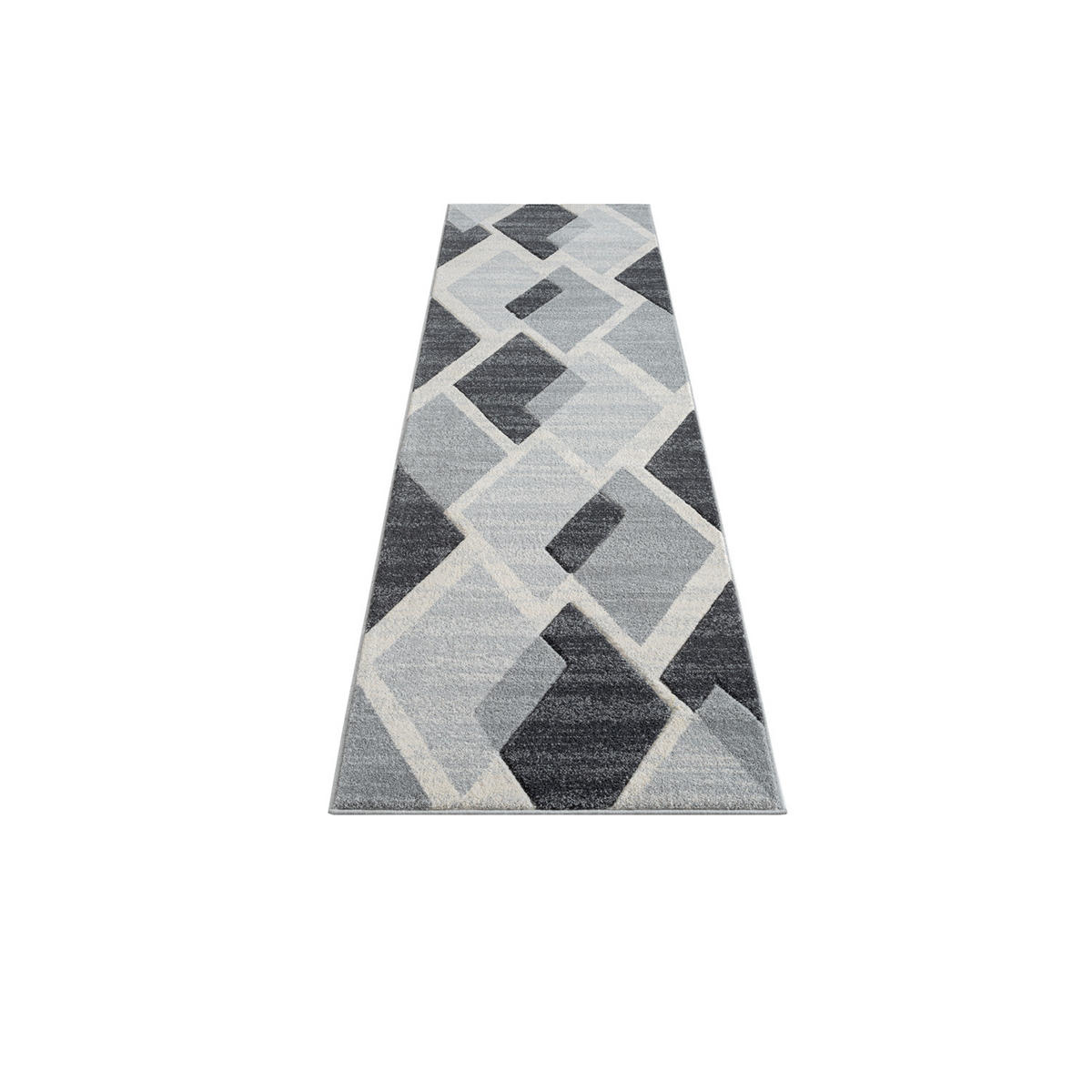 KURZFLOR-TEPPICH Bonito 7167 Grau 80x300 cm - Grau, Textil (80/300cm) - carpet city