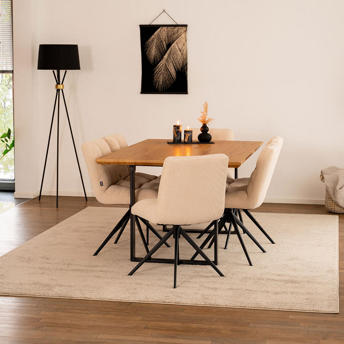 ESSTISCH ECKIG AVENCIA - Light Oak, 200 x 100 cm - Hellbraun, Holz (160/100/4cm) - Home Deluxe