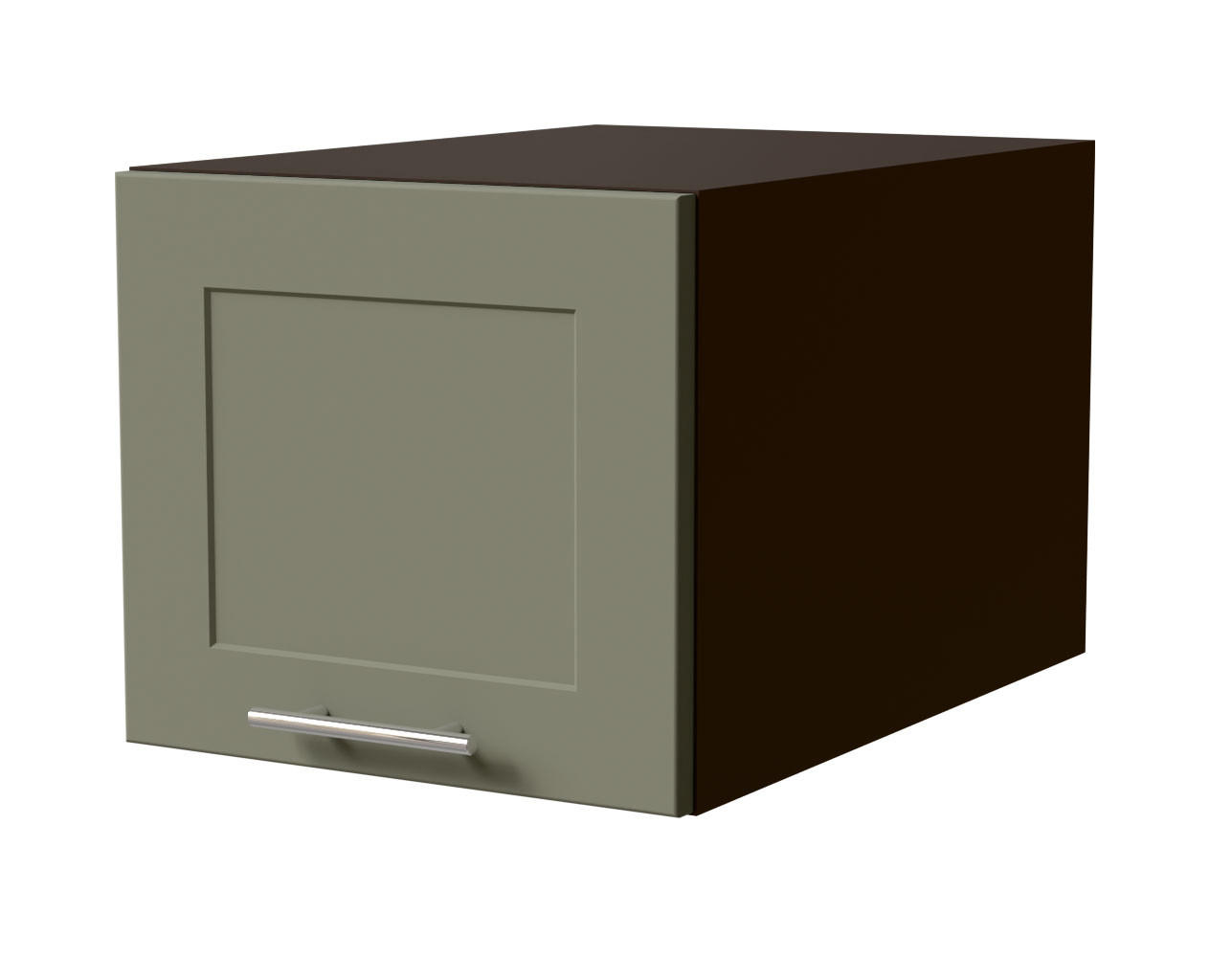KÜCHENAUFSATZSCHRANK Oslo W6B/40 Lava Matt / Reed Green Matt 40 / 59 / 36cm - Dunkelgrau/Grün, Holz/Holzwerkstoff (40/36/59cm) - Feldmann-Wohnen
