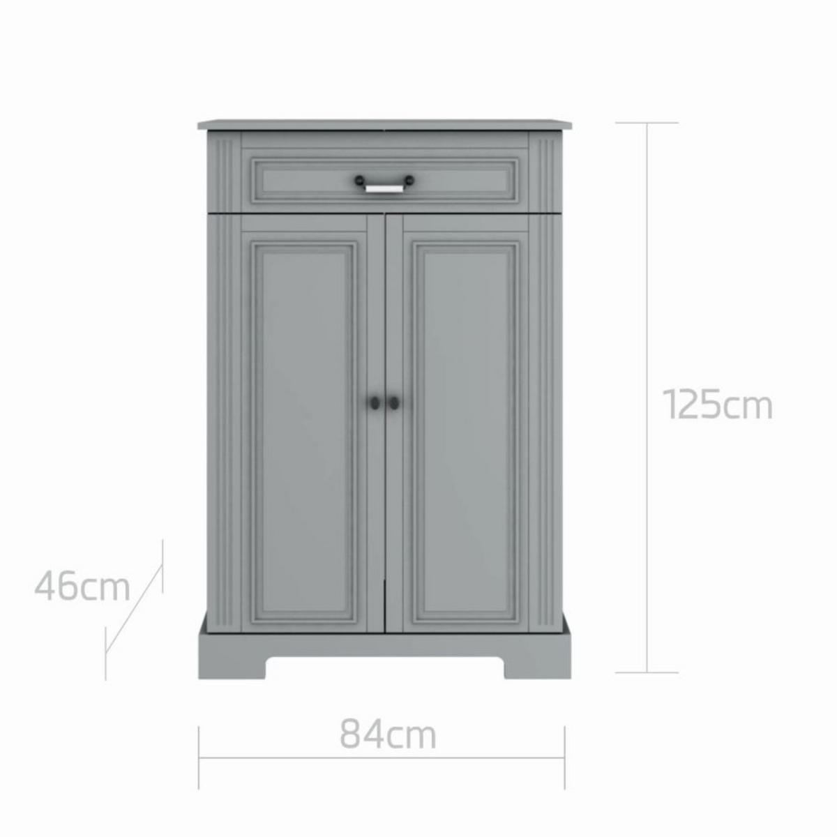 KINDERKOMMODE Ines - Grau, Holzwerkstoff (84/125/44cm) - RAUMHIRSCH FURNITURE