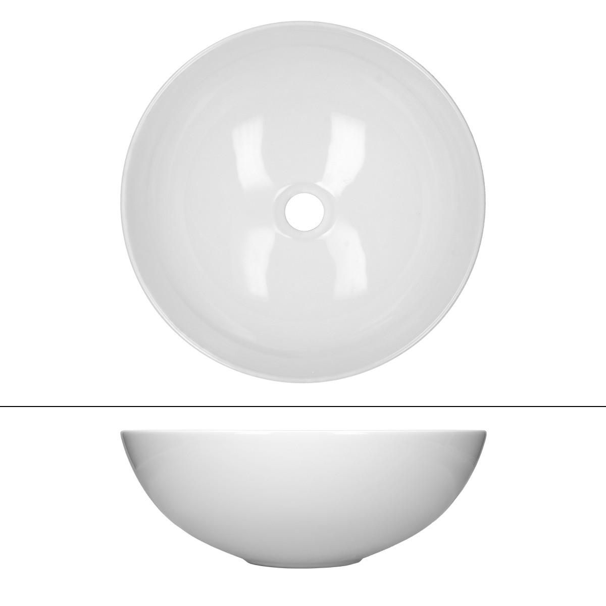 WASCHBECKEN - Weiß, Keramik (39.5/14.5/39.5cm) - LuxeBath