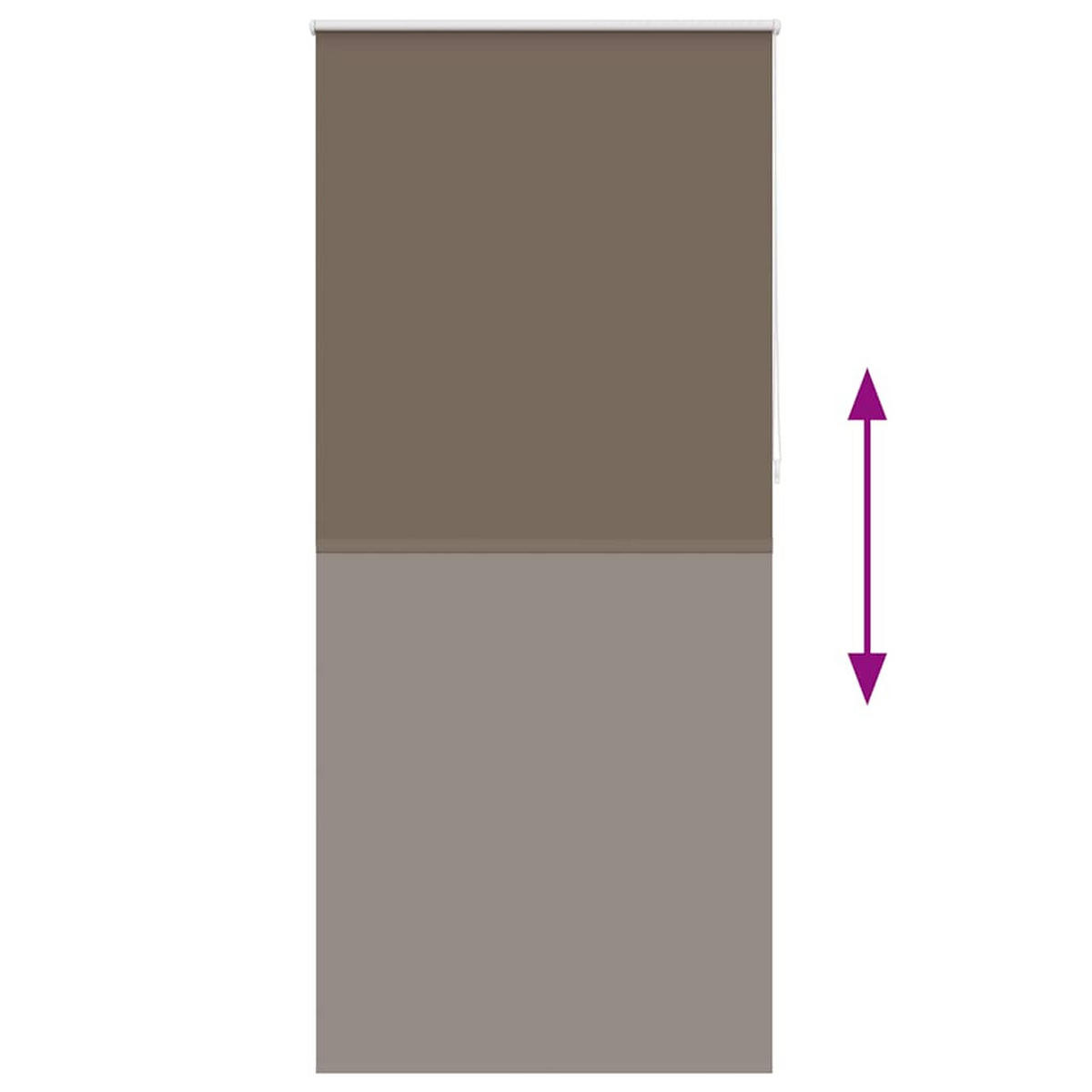 VERDUNKELUNGSROLLO 104,4/230 cm Stoffbreite 100 cm aus Polyester Braun - Braun, Textil (100/230cm) - vidaXL