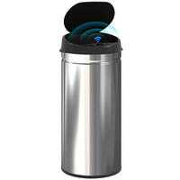 ABFALLEIMER Silberfarben 1 Stück - Silberfarben, Metall (30.5/68/30.5cm) - GiPP