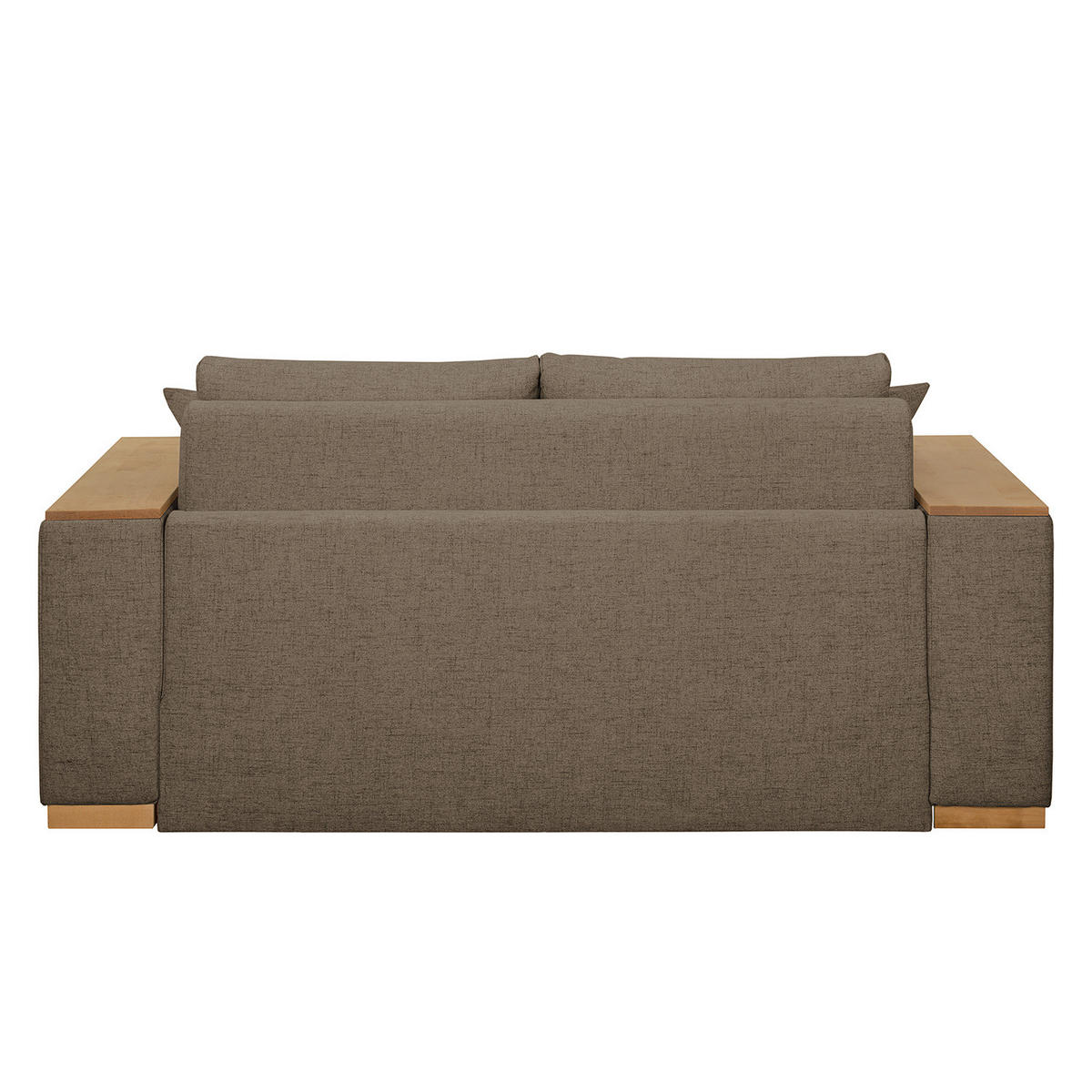 SCHLAFSOFA mit XL Armlehne - Braun, Textil (196/90/90cm) - home24