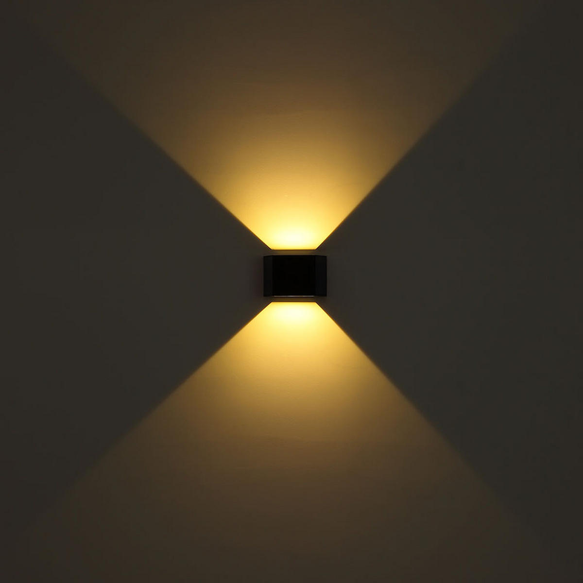 AUSSEN-WANDLEUCHTE, LED, Solar Up and Down, Schwarz, 2er Set - Schwarz, Kunststoff (9.6/9.9/15.4cm) - Globo Lighting