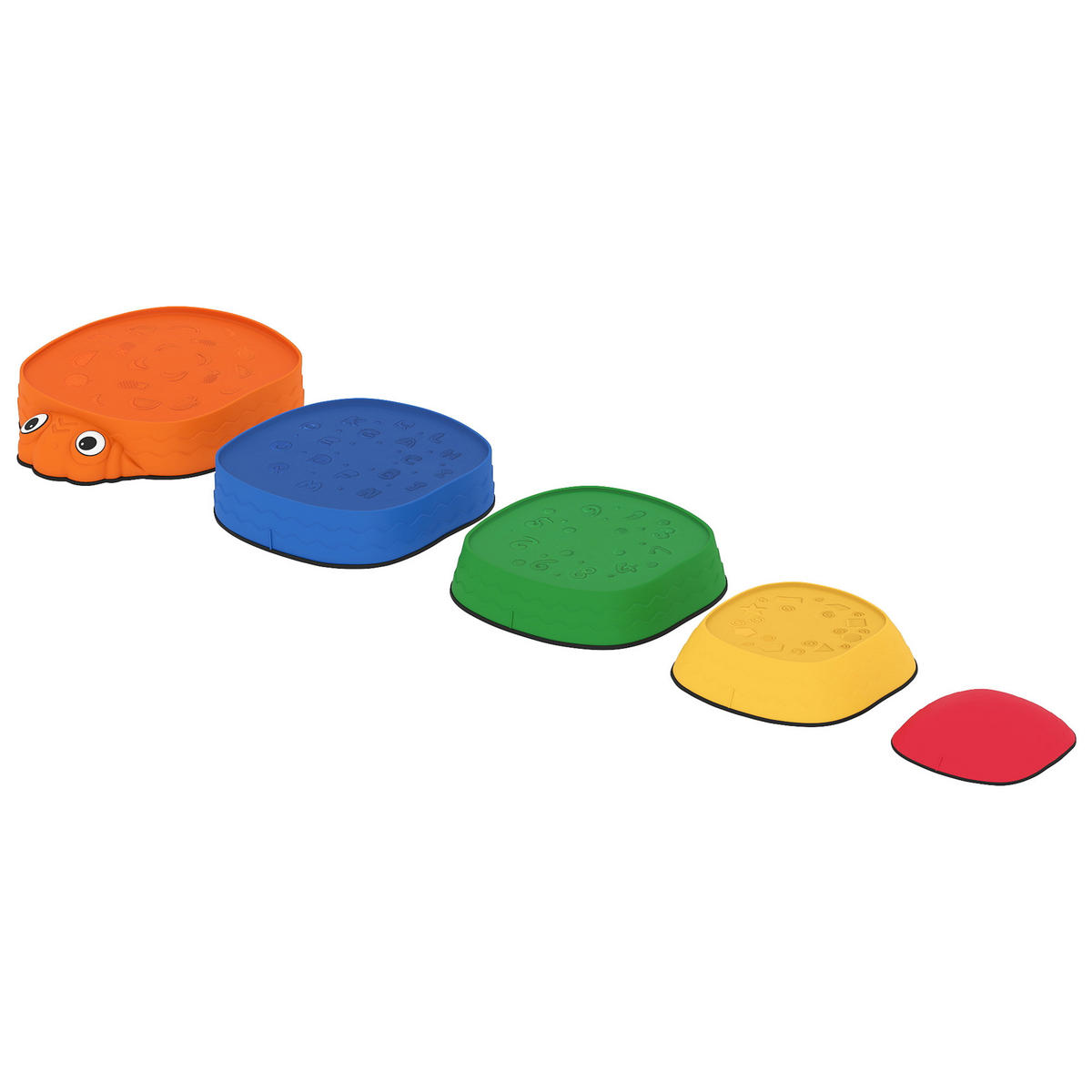 BALANCIERSTEINE DE-10068 5 Stück, rutschfest, stapelbar Bunt - Multicolor, Kunststoff (33.5/28/37.8cm) - ComfortXL