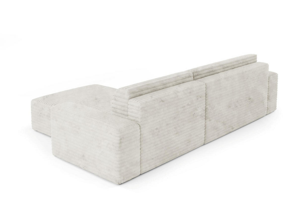 ECKSOFA mit Schlaffunktion Weiß - Schwarz/Weiß, Holz/Holzwerkstoff (300/185cm) - Furnisell
