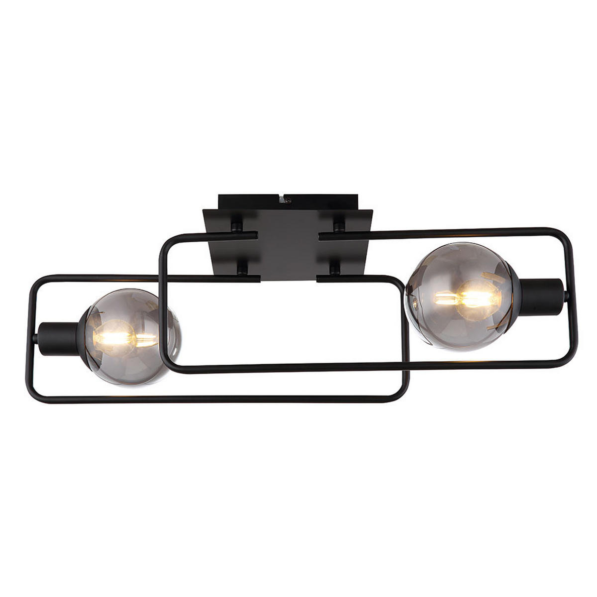 DECKENLEUCHTE BLAMA Metall Grau - Grau, Glas (61/23/19cm) - Globo Lighting