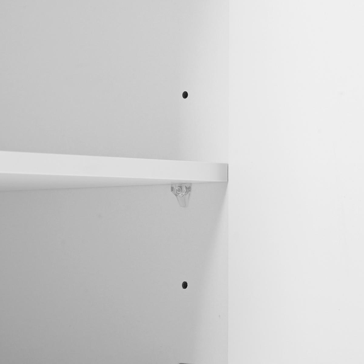 SIDEBOARD Modern mit 2 Türen Metallfüßen 80x35x79.5cm - Weiß, Holzwerkstoff (35/79.5/80cm) - FLIEKS