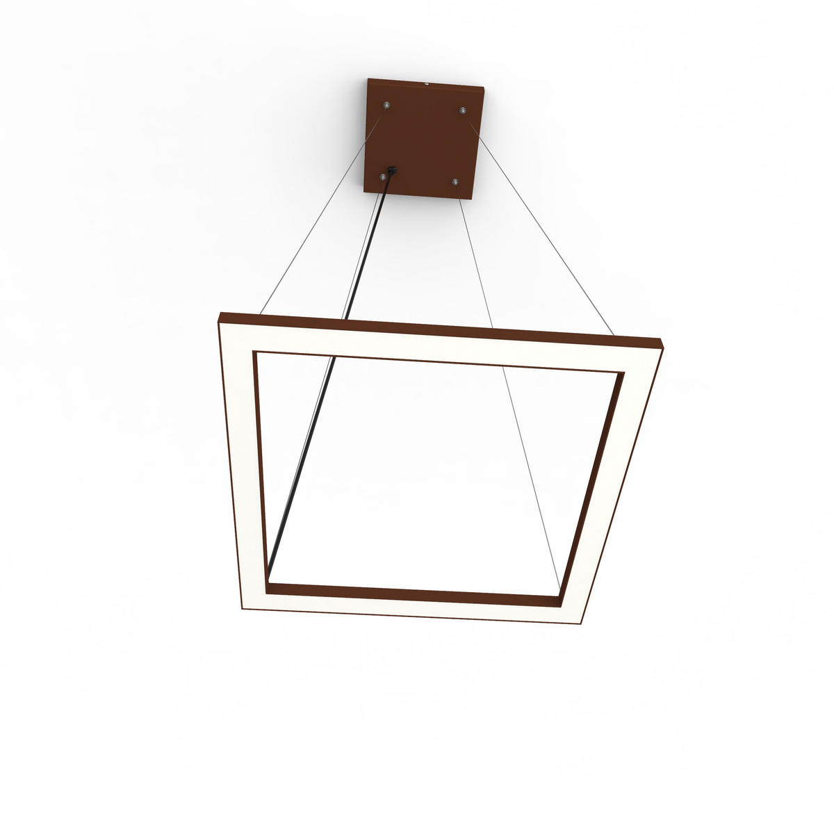 LED-HÄNGELEUCHTE - Dunkelbraun, Metall (40/40/100cm) - Lumicom