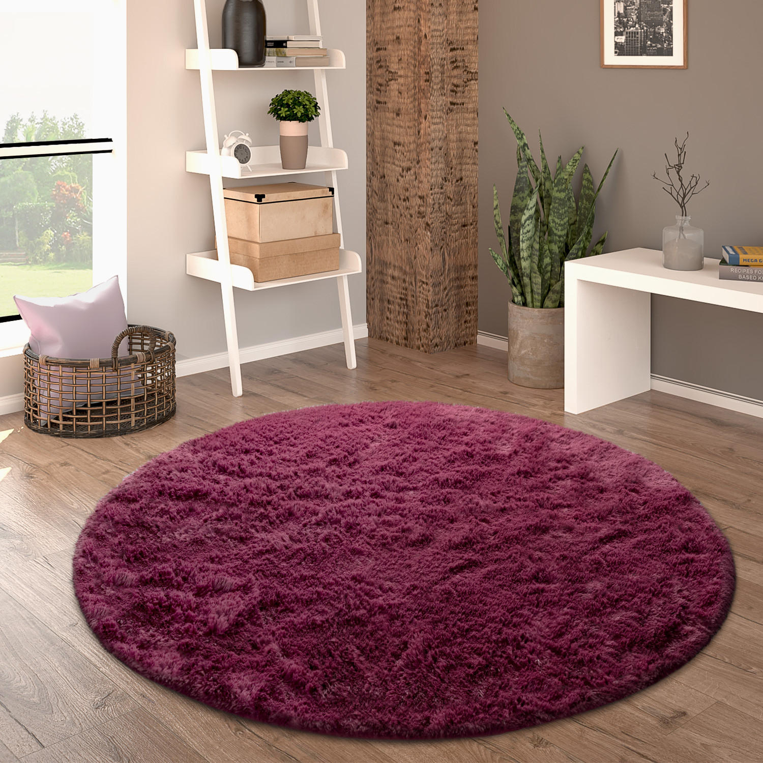 HOCHFLORTEPPICH 200/200 cm Silky 591 - Lila, Textil (200/200cm) - Paco Home