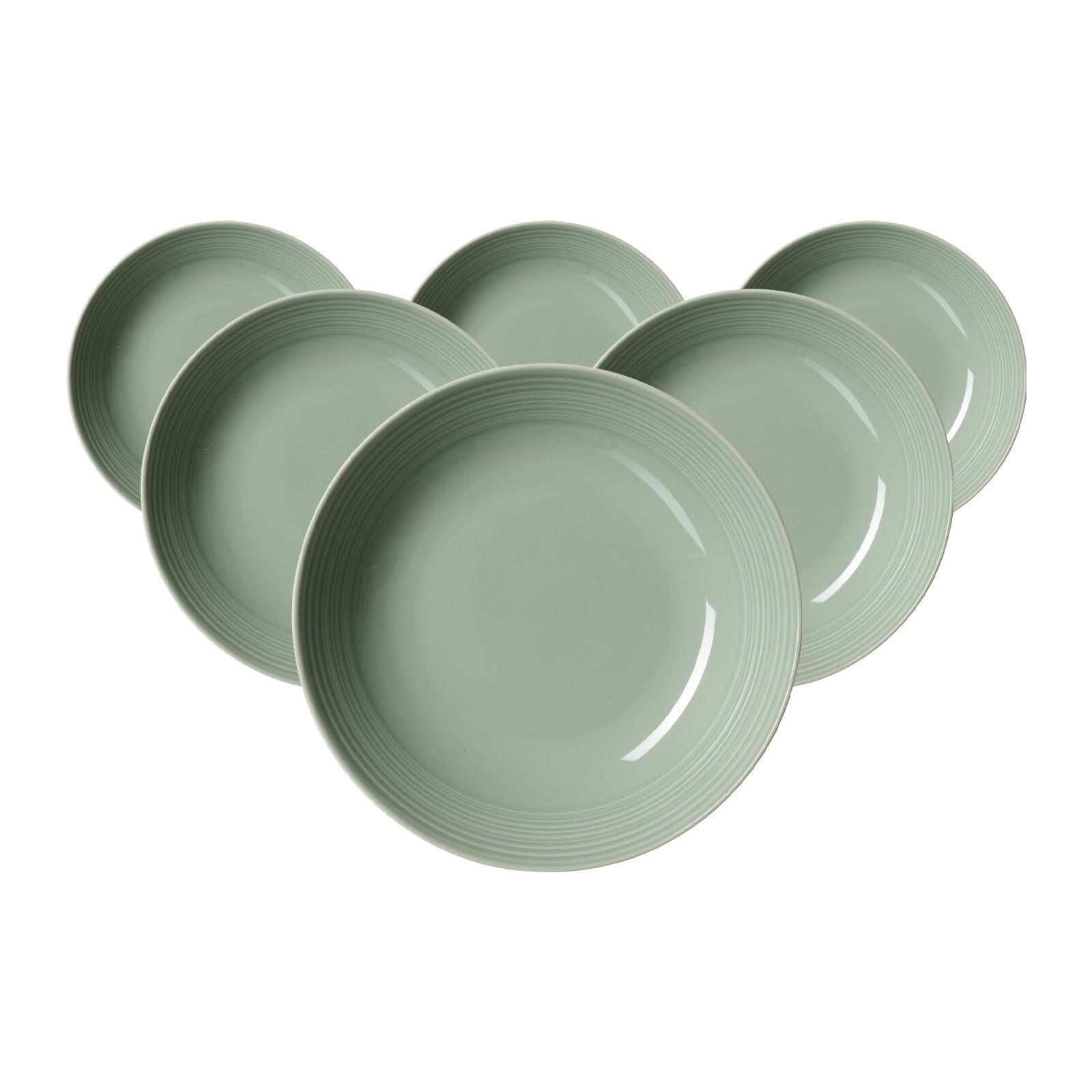 SUPPENTELLER Levi Grün ø 22 cm 6er Set - Grün, Keramik (22cm) - Ritzenhoff Breker