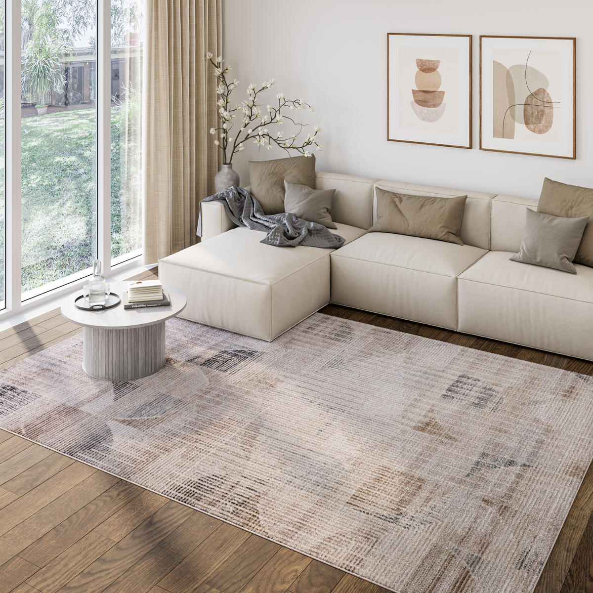 TEPPICH COMO Creme 120/170 cm - Creme, Kunststoff (120/170cm) - Tapiso