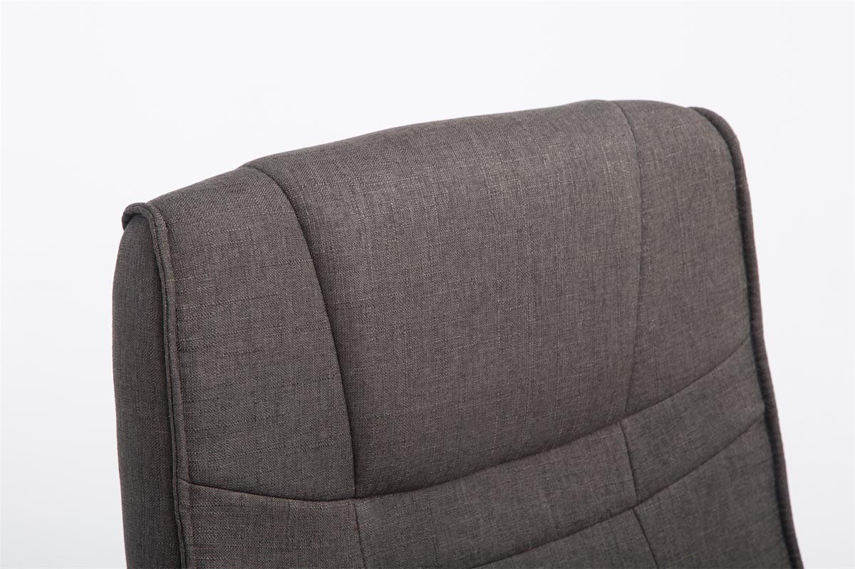 BESUCHERSTUHL Delhi Stoff Dunkelgrau Konferenzstuhl Bürostuhl - Dunkelgrau, Textil (60/104/67cm) - DELUKE