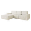 ECKSOFA Bella L, Seite: Links - Creme/Schwarz, Holz/Kunststoff (258/168cm) - MIRJAN24