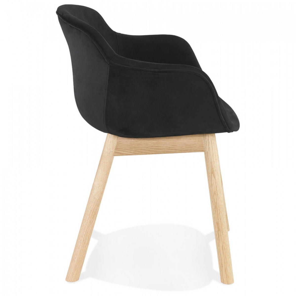 STUHL mit Armlehnen Schwarz 59x80x54cm - Eichefarben/Schwarz, Holz/Textil (59/80/54cm) - AlterEgo