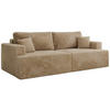 4-SITZER SOFA VIRELLA Beige Plüsch - Beige/Schwarz, Textil (240/88/115cm) - MKS