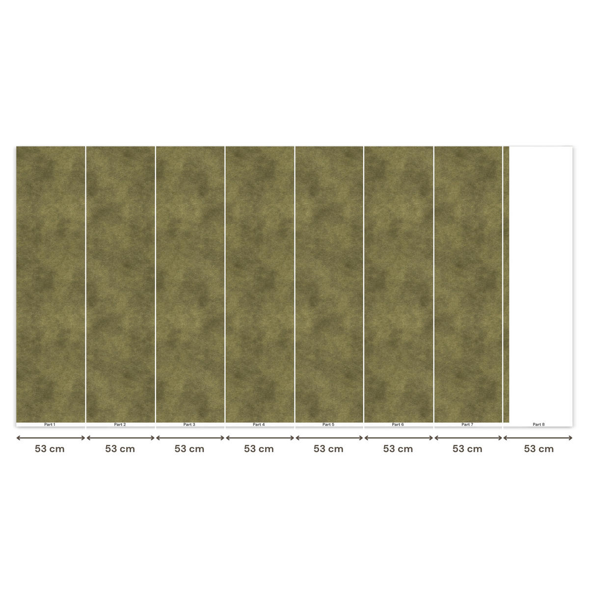 TAPETE - Textur - Abstrakt - Grün - 350x200 cm - Olivgrün, Papier (350/200cm) - OnlyWow