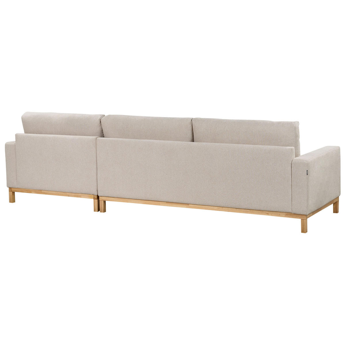 ECKSOFA 4-Sitzer Stoff Beige linksseitig Siggard - Beige/Braun, Textil (321/168cm) - Beliani
