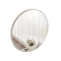 WANDSPIEGEL OVALINE 100 cm Beige - Beige, Glas/Holzwerkstoff (100/100/1.6cm) - Idohome