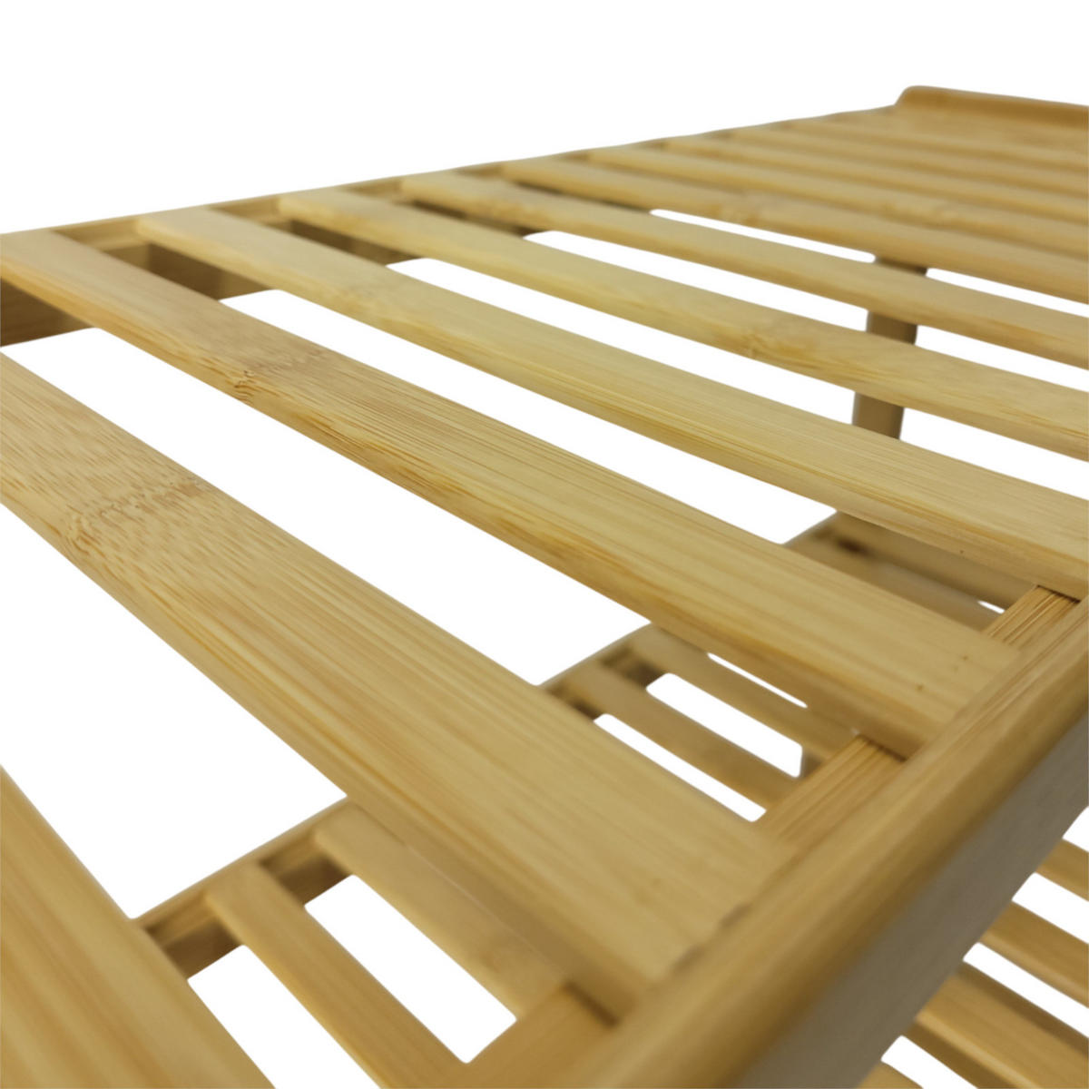 SCHUHREGAL Bambus naturfarben 3 Ebenen 70/26/55 cm - Hellbraun, Holz (70/55/26cm) - Begryf