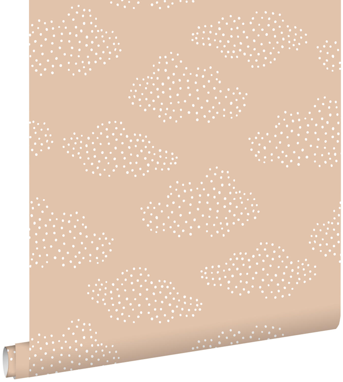 TAPETE kleine Wolken 50 x 900 cm - Terracotta, Papier (50/0.1cm) - ESTAhome