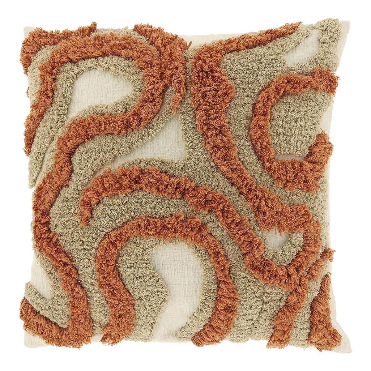 DEKOKISSEN Calin Orange 45/45/8 cm - Orange, Textil (45/45cm) - Unique Living