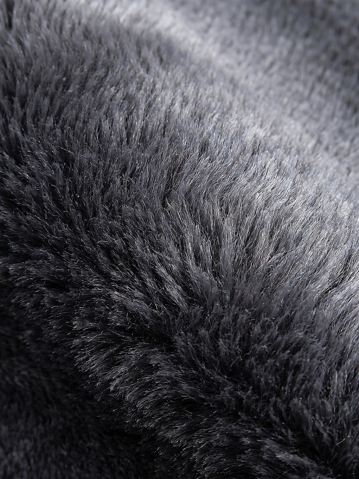 KURZFLORTEPPICH Antirutsch Uni DOUBS Polyester Anthrazit 200 x 280 cm - Anthrazit, Textil (200/280cm) - KADIMA DESIGN