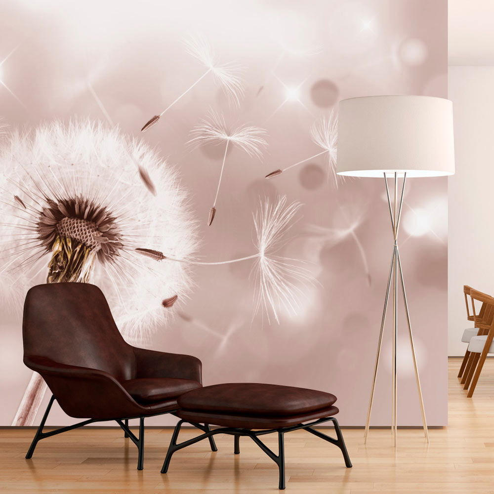 SELBSTKLEBENDE FOTOTAPETE 392/280 cm - Pink/Weiß, Kunststoff/Textil (392/1cm) - KUNSTLOFT