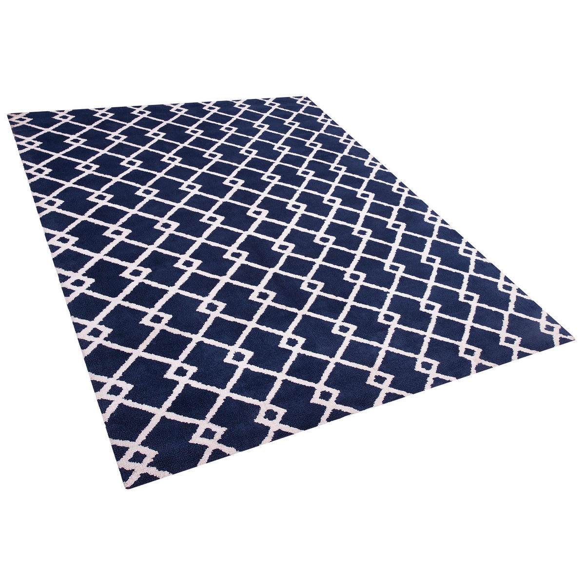 KURZFLOR-TEPPICH Serres 230/160 cm - Blau, Kunststoff (160/230cm) - Beliani