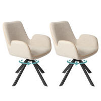 ARMLEHNSTUHL-SET 2 Stück in Stoff(YZ7) - Beige, Textil (56/82/59cm) - HOMAVO