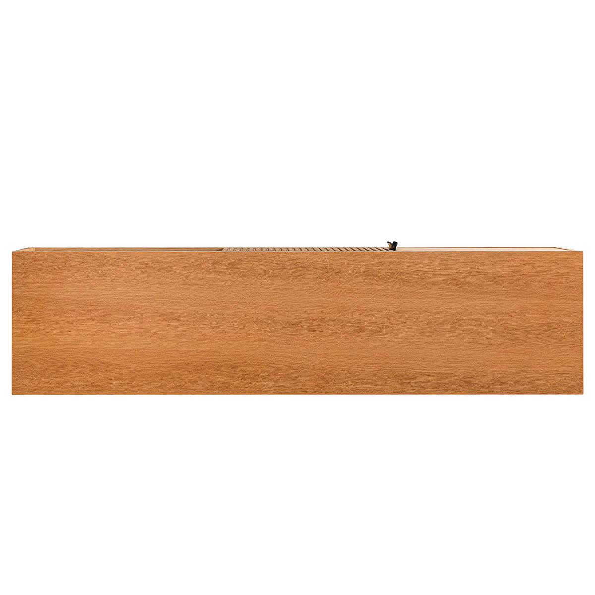 TV-LOWBOARD - MDF / Metall - Eichefarben/Schwarz, Holzwerkstoff/Metall (160/50/40cm) - home24