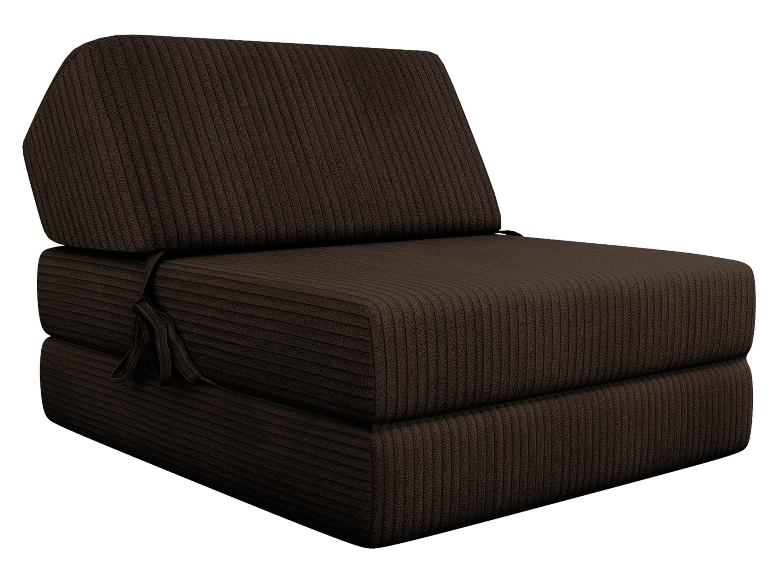 KLAPPSOFA Kevin Cord - Nussbaumfarben, Textil (73/58/90cm) - MIRJAN24