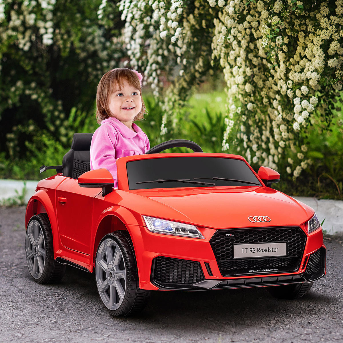 KINDER ELEKTROAUTO, Rot/Gelb, Kunststoff+ Eisen - Rot, Metall (102/60/44cm) - HOMCOM