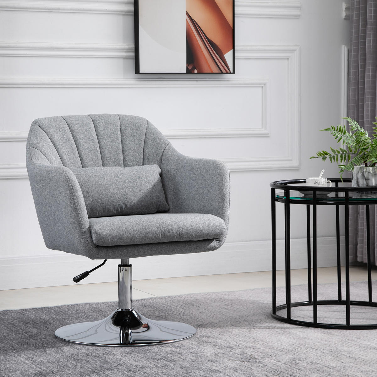 BARHOCKER DE-13177 höhenverstellbar & 360° schwenkbar Grau - Grau, Metall (57/87/57cm) - ComfortXL