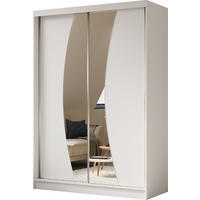 SCHWEBETÜRENSCHRANK Vex 150 cm mit Spiegel, 2-türig, weiß - Weiß, Kunststoff (150/216/61cm) - Margaret Hadas24