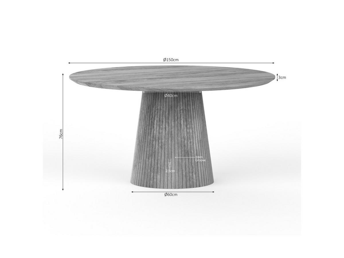 ESSTISCH Helena Durchmesser 150 cm Natur - Naturfarben, Holz (150/150/76cm) - Villa Möbel