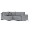 ECKSOFA AVION mit Schlaffunktion Grau im Neve Stoff - Schwarz/Grau, Holz/Holzwerkstoff (253/148cm) - AltaBeds