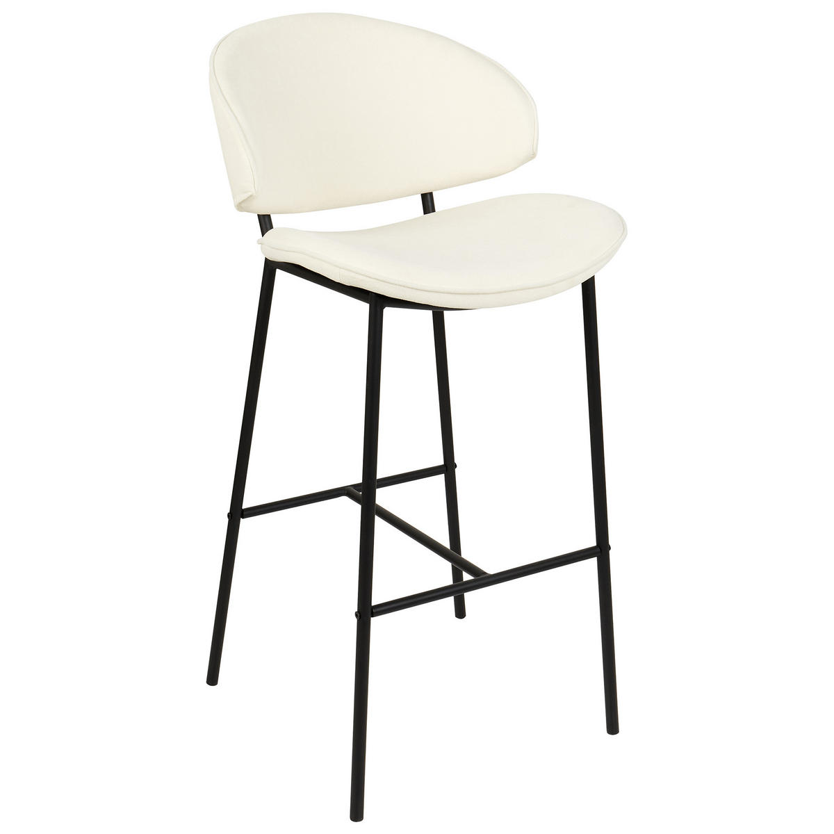 SCAUN DE BAR set de 2 bej deschis Kiana - bej, material textil (49/104/59cm) - Beliani