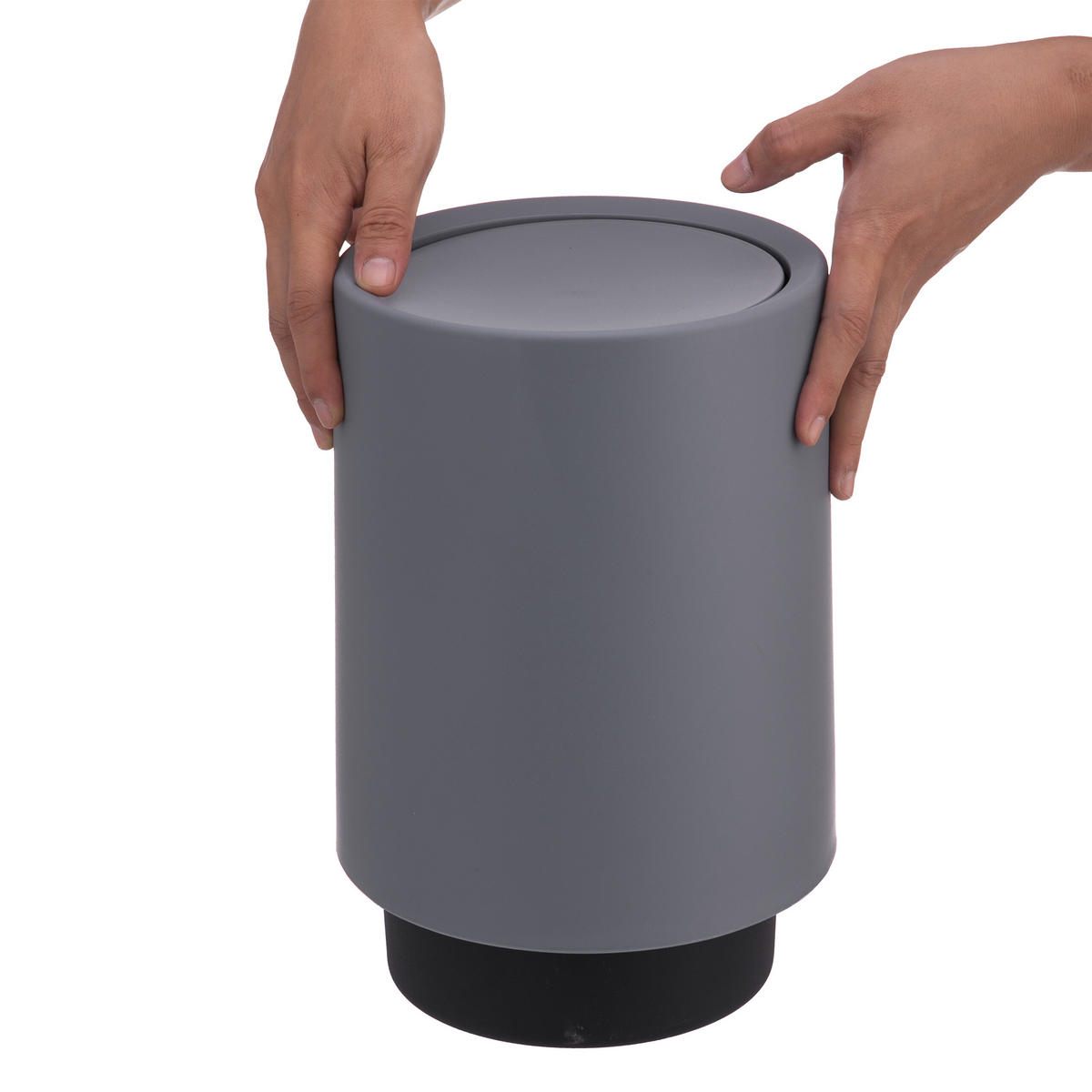 KOSMETIKEIMER - Anthrazit, Kunststoff (20/26/20cm) - Relaxdays