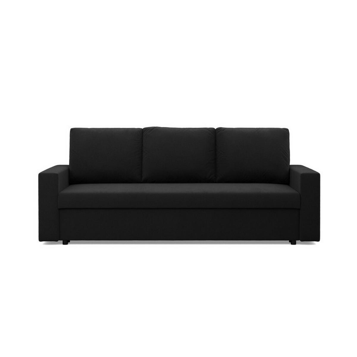 SOFA Neo mit gerader Armlehnen schwarz - Schwarz, Textil (220/85/92cm) - SIMKAM Furniture