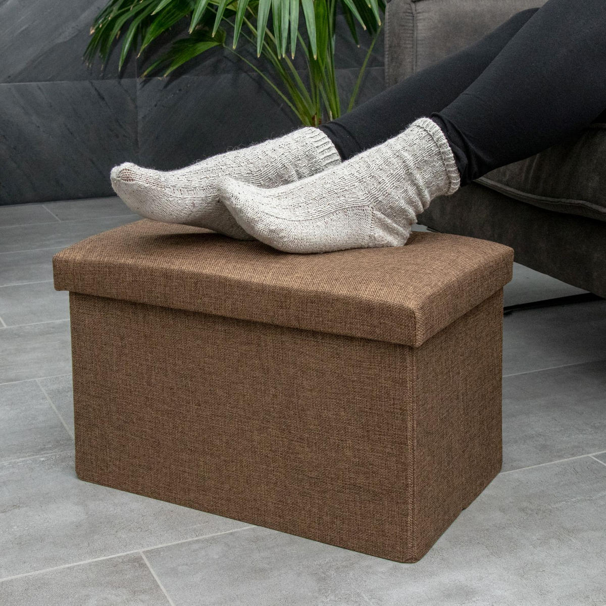 SITZBANK Faltbar 49/30/30 cm (Braun) - Braun, Textil (49/30/30cm) - Intirilife