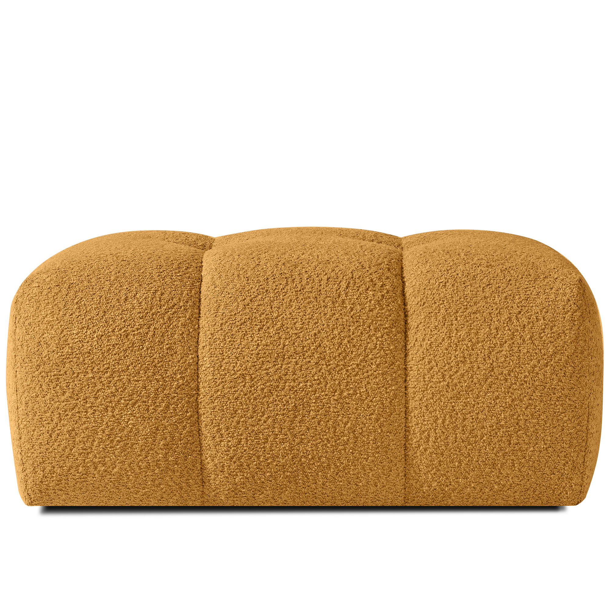 POUF RAVIA, Bouclé, Honigfarbe - Honig, Holz/Textil (96/45/50cm) - KONSIMO®