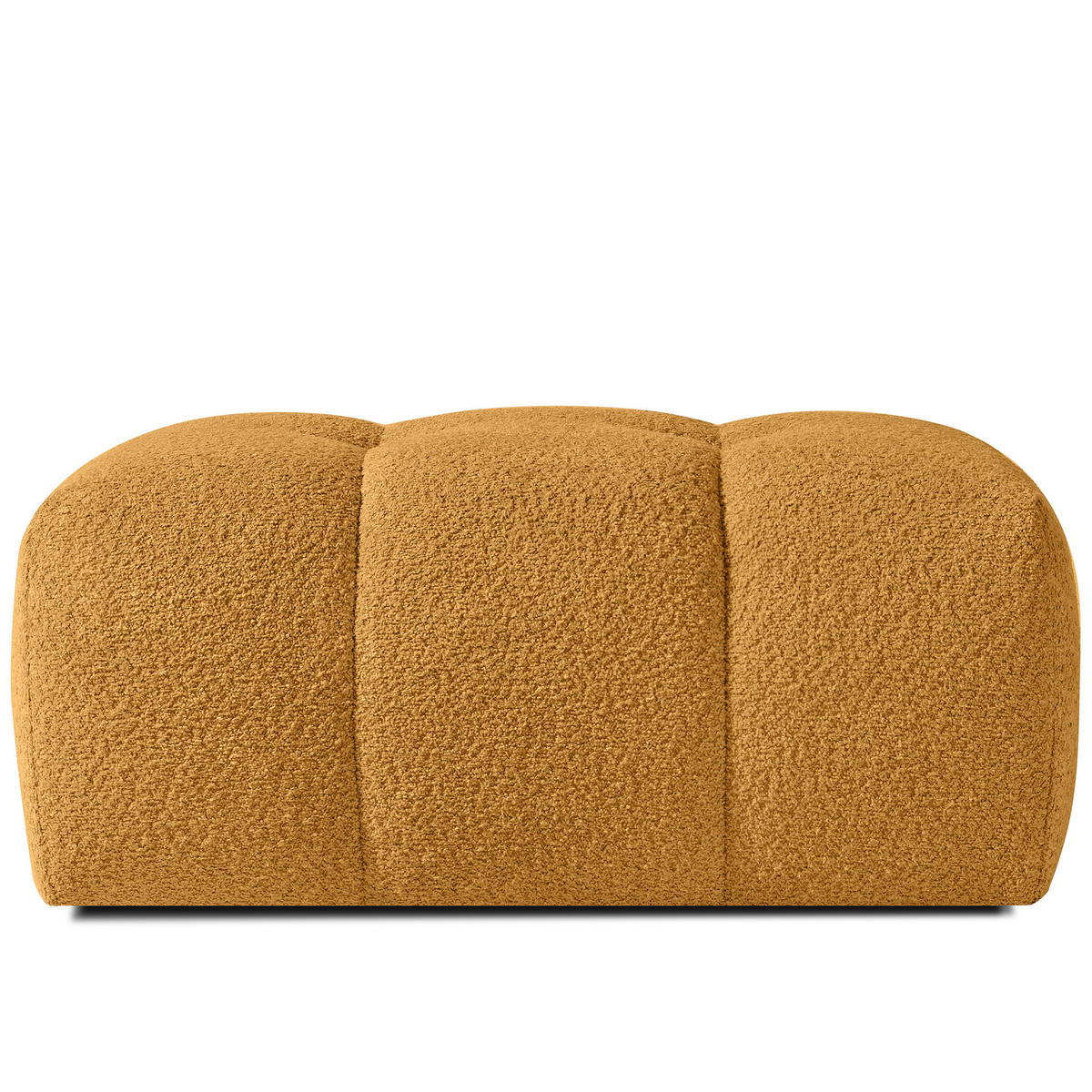 POUF RAVIA, Bouclé, Honigfarbe - Honig, Holz/Textil (96/45/50cm) - KONSIMO®