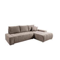 ECKSOFA Vogar In Poso - Hellbraun, Holzwerkstoff/Textil (265/185cm) - Fun Möbel