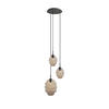 GALERIELEUCHTE Echos 3-flammig Klar Ø 18/25cm - Klar/Schwarz, Glas (18/18/20cm) - s.luce