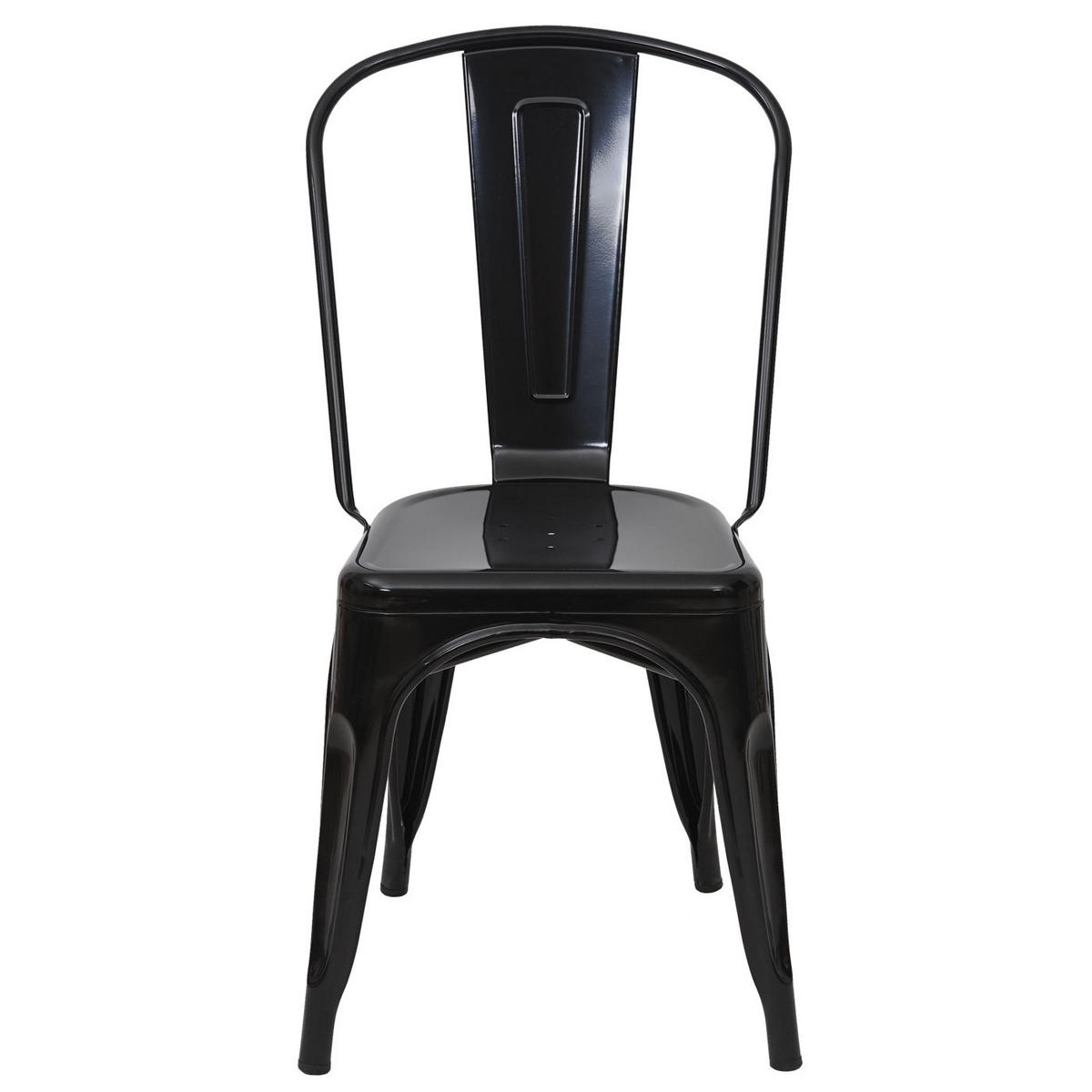 STUHL METALL Schwarz 4er-Set - Schwarz, Metall (45/87/43cm) - MCW