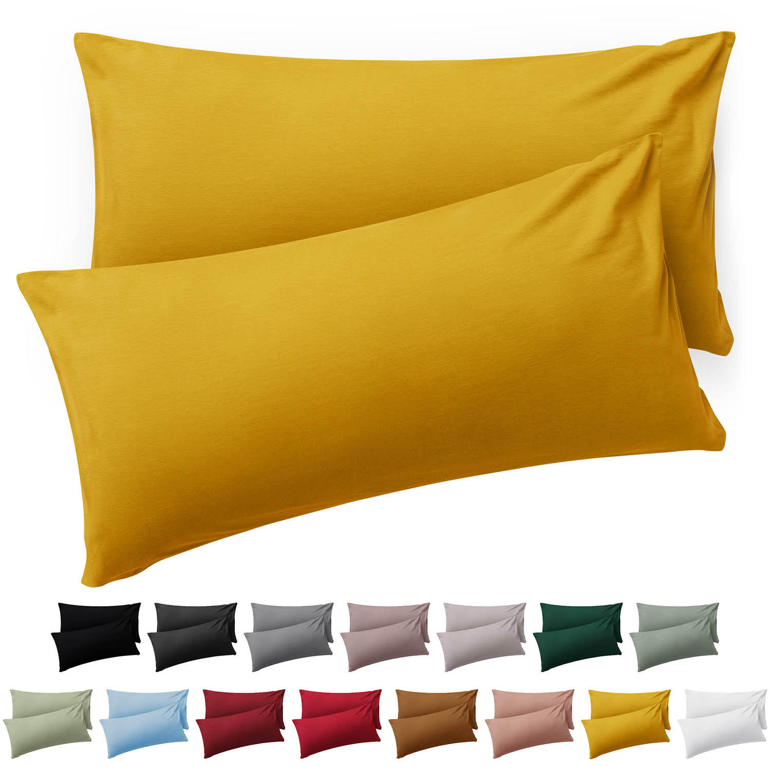 Blumtal Kissenbezug Gelb 75x50 cm
