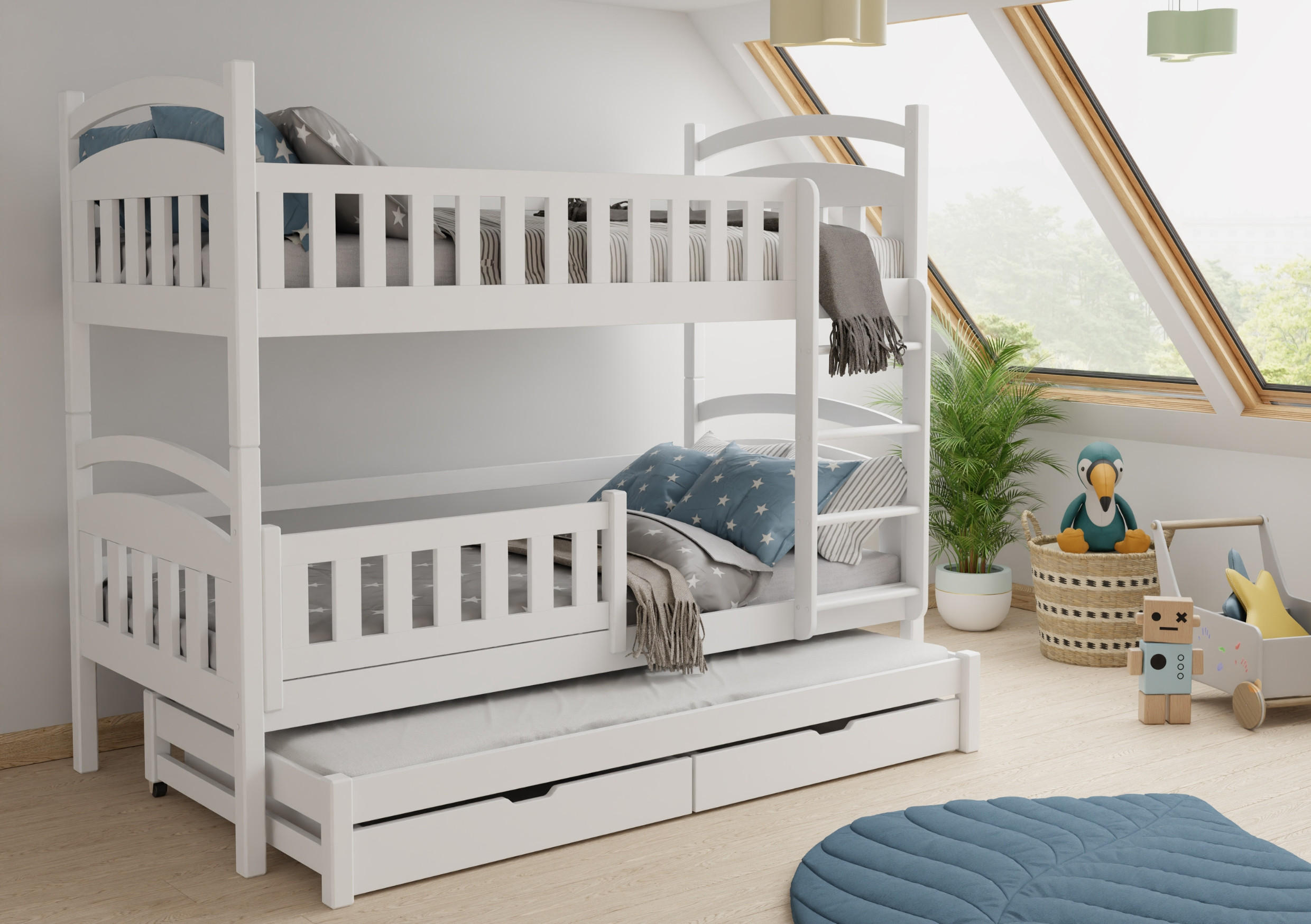 ETAGENBETT MIA Weiß 90/200 - Weiß, Holz - Deine Möbel 24